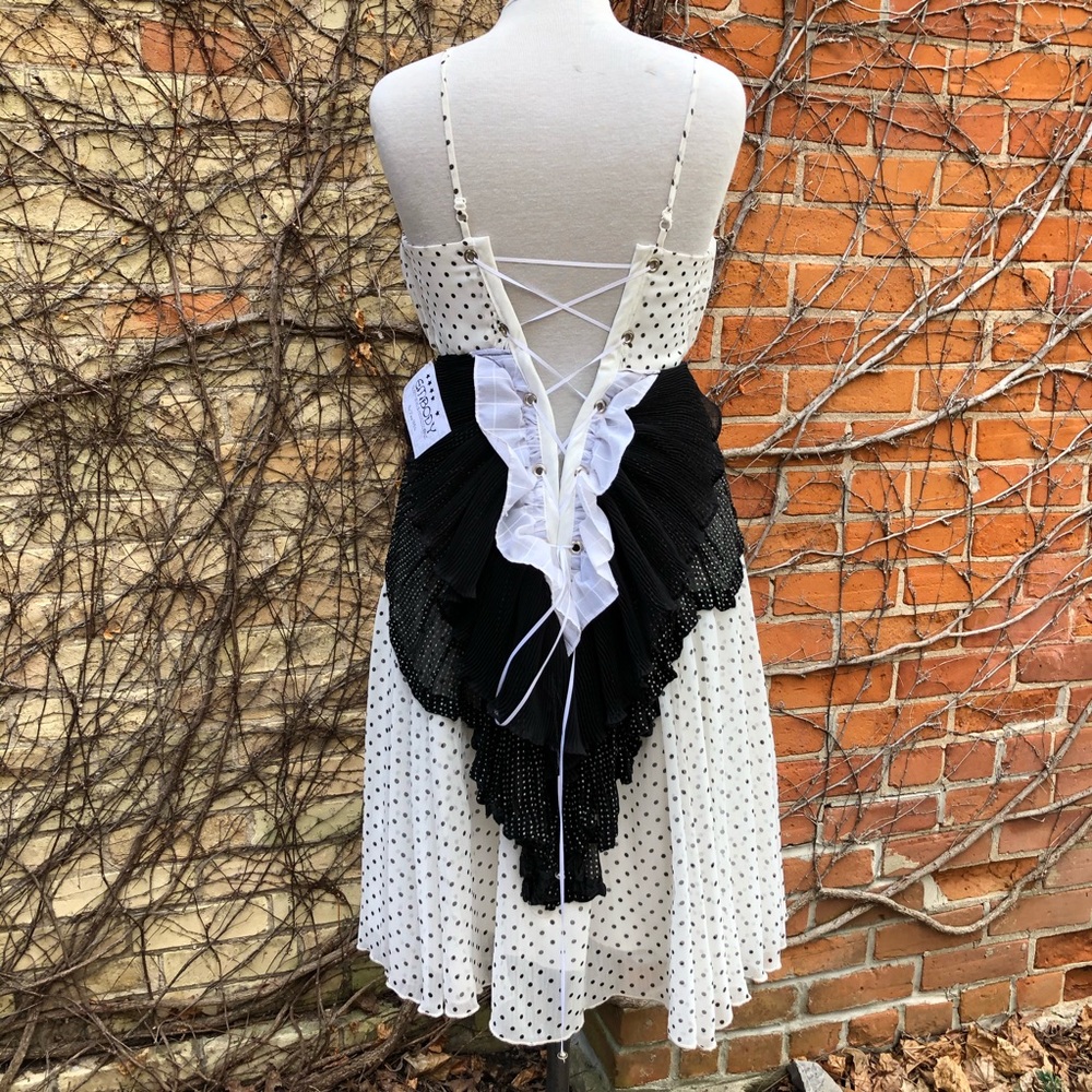 Layer Cake Dress EMBODY Cream Polka Dot Upcycled